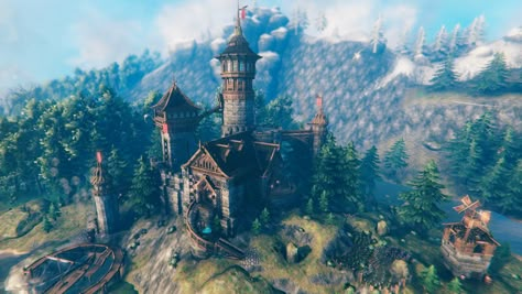 X Viking Architecture, Valheim Builds, Medieval Houses, Minecraft Projects, Games Art, A Castle, House Designs, The Rules, Vikings