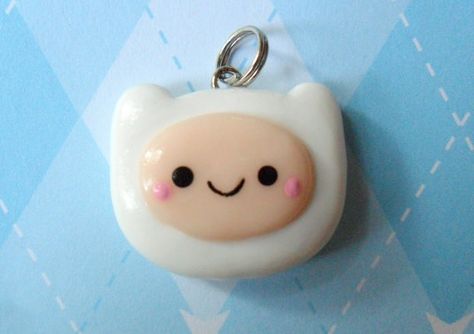 Kawaii Tutorial, Fimo Kawaii, Crea Fimo, Clay Keychain, Adventure Time Finn, Clay Diy Projects, Tanah Liat, How To Make Clay, Cute Polymer Clay