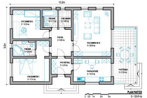 Locuinta Parter - Proiecte Case Building Plans, Modern Bathroom Design, Interior Art, Play Houses, My Dream Home, House Plan, Modern Bathroom, Bathroom Design, House Plans