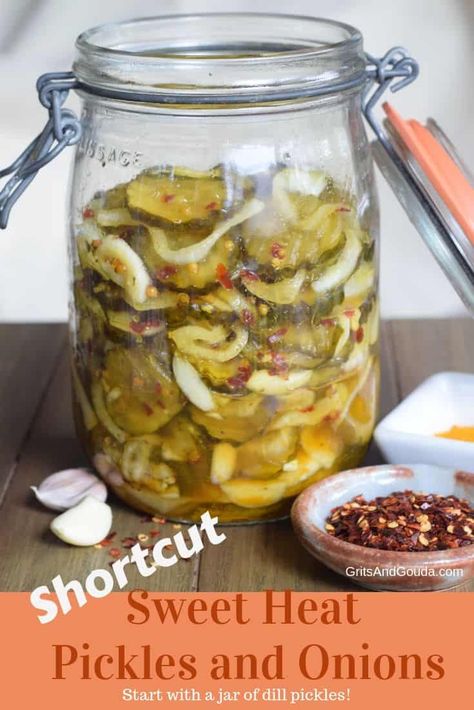 Use 3 tsp of red pepper flakes Sweet Heat Pickles, Sweet Hot Pickles, Grape Tomato Salad, Vidalia Onion Recipes, Hot Pickles, Bread And Butter Pickles, Butter Pickles, Hot Bread, Pickle Butter