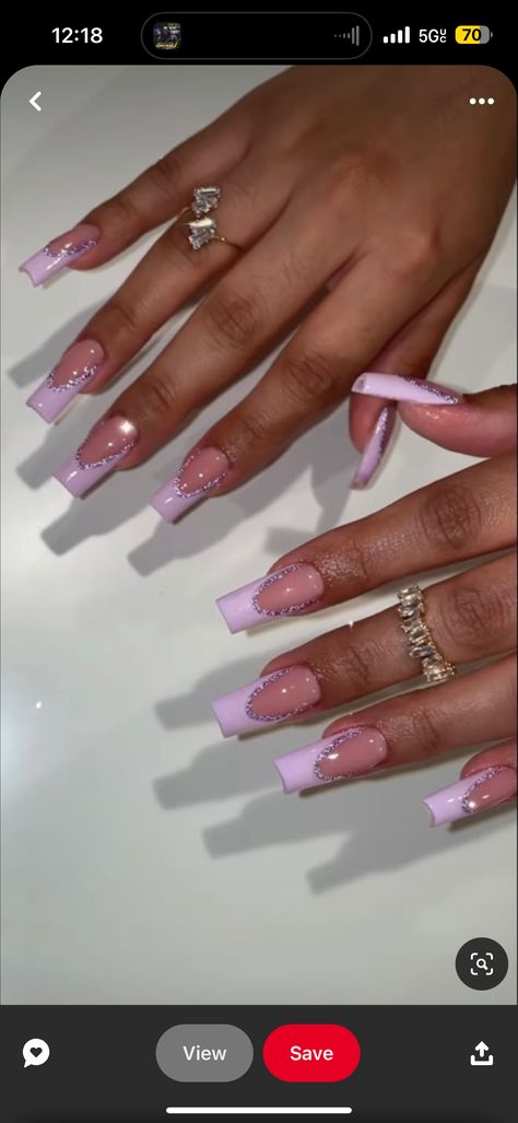 February Nails Purple, Square Nails Ideas Purple, Purple Xv Nails, Purple Formal Nails, Purple And Gold Acrylic Nails, Purple Nails Acrylic Short, Nail Designs Lilac, Purple Gel X Nails, Lilac And Gold Nails