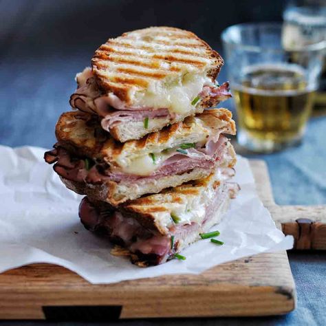 Ham And Cheese Panini, Panini Press Recipes, Cheese Panini, Grilled Sandwiches, Homemade Ham, Black Forest Ham, Panini Recipes, Panini Sandwiches, Most Satisfying