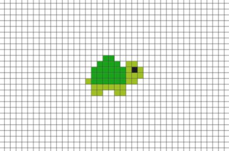 Baby Turtle Pixel Art – BRIK Turtle Pixel Art, Minecraft Pixel Art, Baby Turtles, Pixel Art, Art