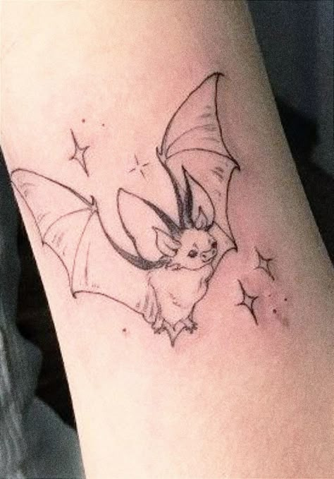 Goth Tattoo Ideas, Halloween Tattoos Sleeve, Emo Tattoos, Goth Tattoo, Bat Tattoo, Tattoos Sleeve, Sleeve Stencil, Spooky Tattoos, Cute Little Tattoos