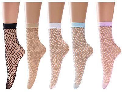 28 Versatile Pieces On Amazon That Make Any Outfit More Alluring Women White Sneakers, Fishnet Ankle Socks, Net Socks, Black Nature, Fishnet Socks, Socks Ankle, Ankle Dress, Ankle Socks, Stockings