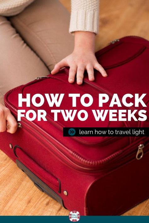 Pack For Two Weeks, Packing A Suitcase, Suitcase Packing Tips, Travel Packing Checklist, One Suitcase, Travel Life Hacks, Packing Hacks Clothes, Packing Clothes, Travel Capsule Wardrobe