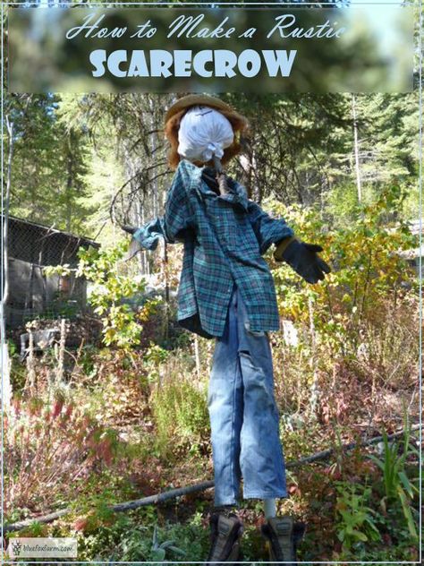 How to Make a Rustic Scarecrow - autumn project for a rustic garden... Garden… Scarecrow Pictures, Make A Scarecrow, Fox Farm, Country Garden Decor, Upcycle Garden, Hippie Culture, Garden Junk, Rustic Crafts, Fall Projects