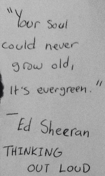 Ed Sheeran Thinking Out Loud Lyrics, Thinking Out Loud Ed Sheeran, Movie Place, Harry's House, Journal Diy, Thinking Out Loud, Never Grow Old, Grow Old, Bullet Journal Diy