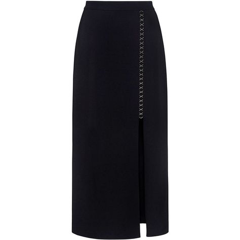 Fitted Long Pencil Skirt With Side Slits, Black Pencil Skirt With Side Slits, Black Pencil Skirt With Split Design, Luxury Black Pencil Skirt, Black Sleek Midi-length Pencil Skirt, Skirt Png, Mid Calf Skirt, High Rise Skirt, Calf Length Skirts