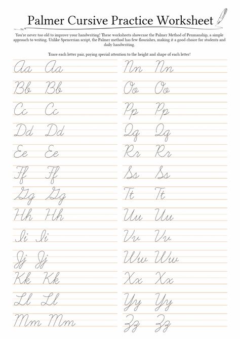 Palmer Method Cursive Writing Penmanship Worksheets, Cursive Handwriting Sheets, Types Of Handwriting, Palmer Method, Cursive Practice Sheets, Writing Cursive, Practice Cursive, Learn Cursive, Cursive Letters Worksheet