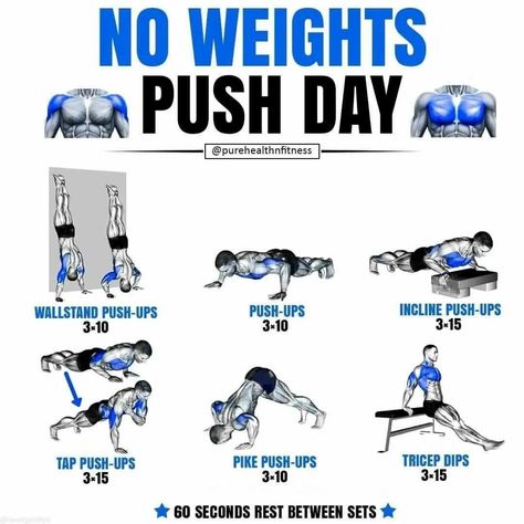 Gym Content, Chest And Shoulder Workout, Push Day Workout, Calisthenics Workout For Beginners, Calisthenics Workout Plan, Push Workout, Push Day, Gym Workout Planner, Push Up Workout