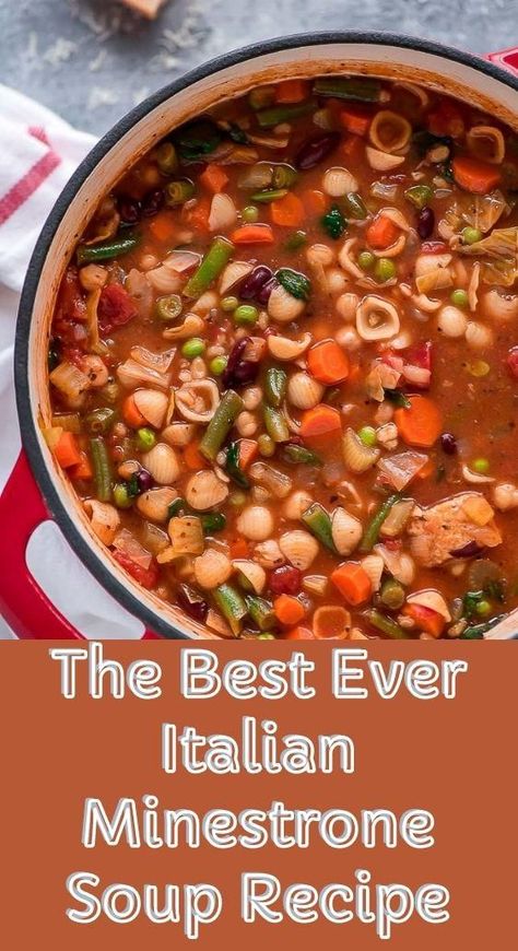 Mixed Beans Soup, Italian Minestrone Soup Crockpot, Bean Minestrone Soup, 3 Bean Minestrone Soup, Vegetable And Pasta Soup, Minestrone With Ground Beef, Fall Minestrone Soup, Minestroni Soup, Ministroni Soup Recipe Easy