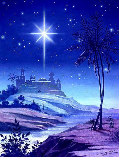 Pretty Paintings, 3 Kings, Roi Mage, Nativity Scenes, Christmas Scenery, Star Of Bethlehem, Advocate Art, Christmas Nativity Scene, Birth Of Jesus