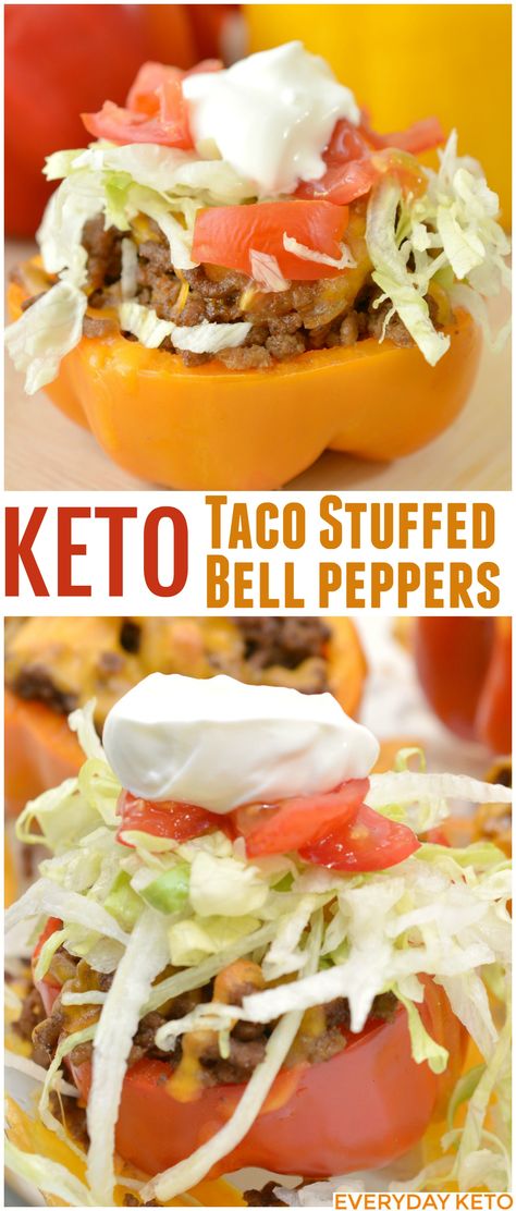 Stuffed Peppers Low Carb, Stuffed Peppers Keto, Low Carb Stuffed Peppers, Taco Stuffed Peppers, Keto Stuffed Peppers, Diner Food, Stuffed Peppers Recipe, Bell Pepper Recipes, Vacation Meals