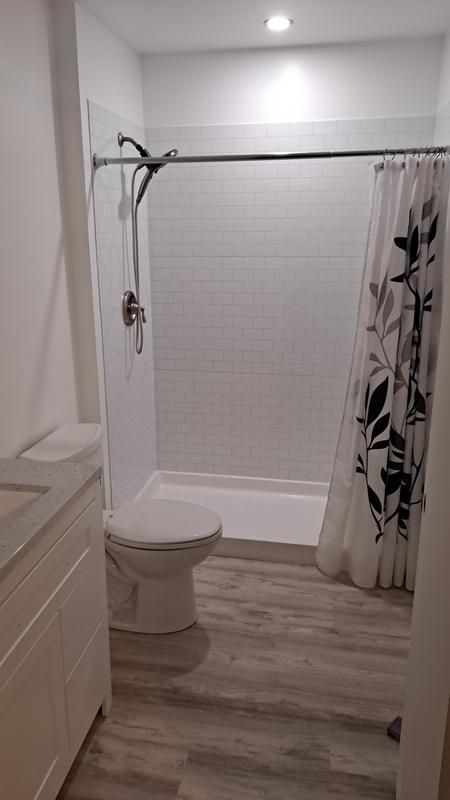 Sterling Shower Surround, Stand Up Shower Ideas No Door, Maax Shower Surround, Tile Fiberglass Shower Surround, One Piece Shower Stall Walk In, Cheap Stand Up Shower Ideas, Prefabricated Showers Bathroom, Walk In Fiberglass Showers, Diy Shower Stall Remodel