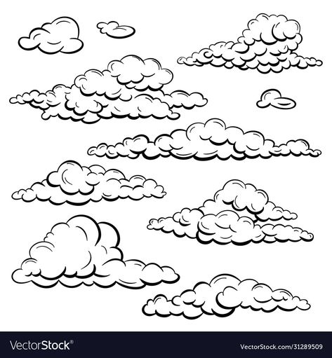 Cloud Vector Png, Sketch Cloud, Cloud Outline, Cloud Tattoo Design, Latest Graphic Design Trends, Pink Floyd Art, Cloud Stencil, Cloud Illustration, Fairy Tattoo Designs