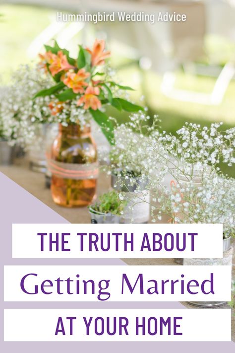 Getting married at home has many benefits as opposed to getting married at wedding venue. However, there are some things to know about getting married at home so you can have the best wedding experience ever for you and for your wedding guests. From considering cleaning your house, parking, and even letting your neighbors know what's going on, this post has all the tips you need if your wedding will be at home. // backyard wedding // brides // grooms // budget wedding // wedding tips // wedding Home Backyard Wedding, Weddings At Home, Hummingbird Wedding, House Parking, Cleaning Your House, At Home Wedding, Wedding At Home, Backyard Birthday Parties, Frugal Wedding