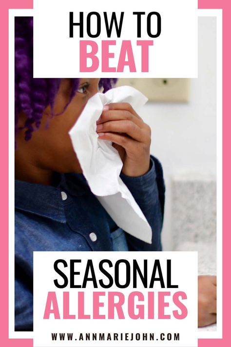 Seasonal allergies can be a pain, but there are ways to lessen the symptoms. Try some of these tips and tricks and make springtime a little more bearable! #seaonalallergiestips #springtips #springtime #springtimetips How To Get Rid Of Seasonal Allergies, Natural Seasonal Allergy Remedy, How To Help Allergies, Allergy Symptoms Signs Seasonal, Severe Allergy Relief, How To Get Rid Of Allergies Fast, Seasonal Allergies Remedies, Pollen Allergy Relief, Herbal Cabinet