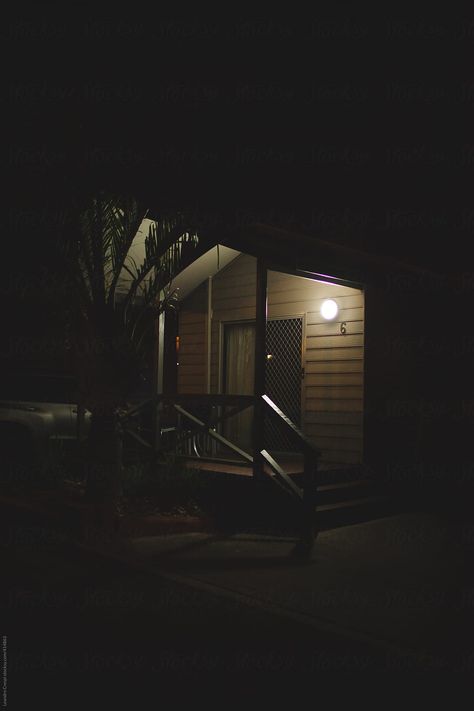 Porch Light Aesthetic, House Night Aesthetic, House At Night Aesthetic, Front Porch At Night Aesthetic, Porch Aesthetic Night, Front Porch Aesthetic Night, Farmhouse At Night, Dark Nostalgia, House At Night Aesthetic Outside