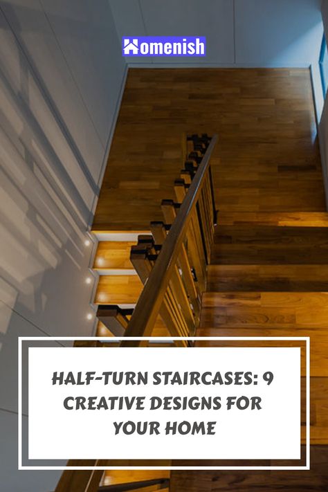 Half-turn staircases are a great way to save space in your home while still providing a functional and stylish way to get from one level to the next. In this article, we will explore 9 different half-turn staircase ideas that will inspire you to create your own unique and beautiful staircase. Half Turn Staircase Ideas, Stair Landing Design, Changing Staircase Layout, U Staircase Design, Half Landing Staircase Ideas, Half Pace Staircase, Stairs With Half Landing, Switch Back Staircase, Entry Staircase Ideas