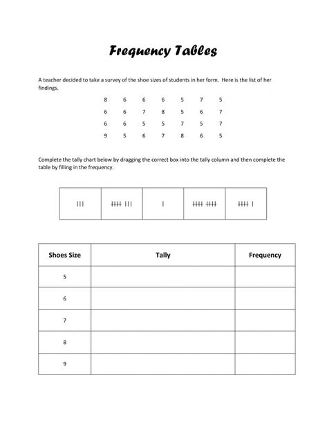 Tally Chart And Frequency Table, Tables Worksheet, Table Worksheet, Frequency Table, Mean Median And Mode, Tally Chart, Algebra Worksheets, Line Graphs, Eighth Grade