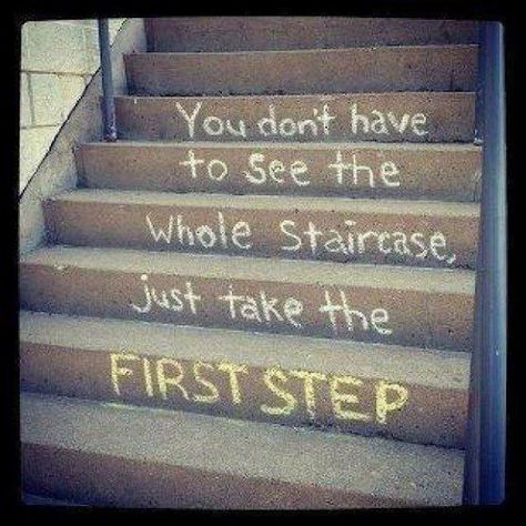 Don't be afraid to take the first step Ig Bios, Creative Sayings, Ig Quotes, Quotes Thoughts, Bio Quotes, Stay Positive, Instagram Ideas, Sign Language, Quotable Quotes