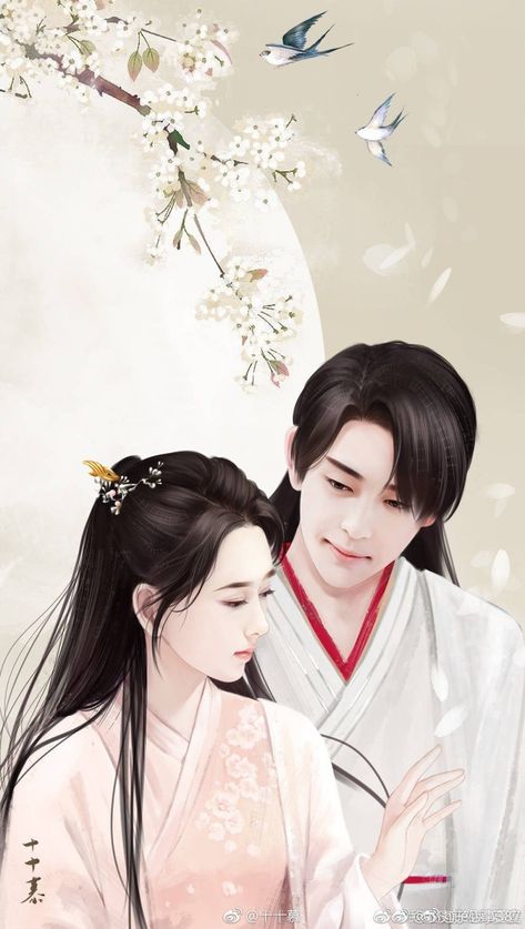 Ashes Of Love, Ashes Love, Chinese Art Painting, Asian Love, Chinese Art Girl, Chinese Dramas, Anime Love Couple, Peach Blossoms, Couple Drawings