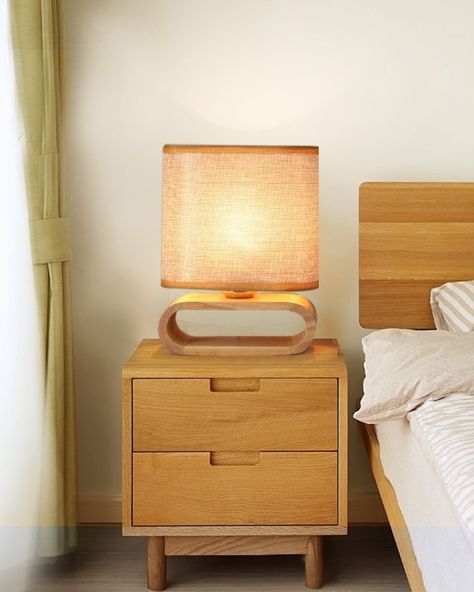 Give your space a minimalist and elegant lighting solution with our Japanese style bedside lamp! Create a cozy and serene atmosphere for your nighttime reading nook // SHOP NOW (Table lamp, lighting, home lighting, Japanese inspired, minimal design, bedside table lamp, elegant lighting, decorative lighting) #bedsidelamps #lampshade #tablelamps #japaneseaestetics #lightingideas #homelighting #homelight Design Bedside Table, Bedside Table Lamp, Lamp Lighting, Lighting Home, Decorative Lighting, Bedside Table Lamps, Boho Home, Elegant Lighting, Bedside Lamp