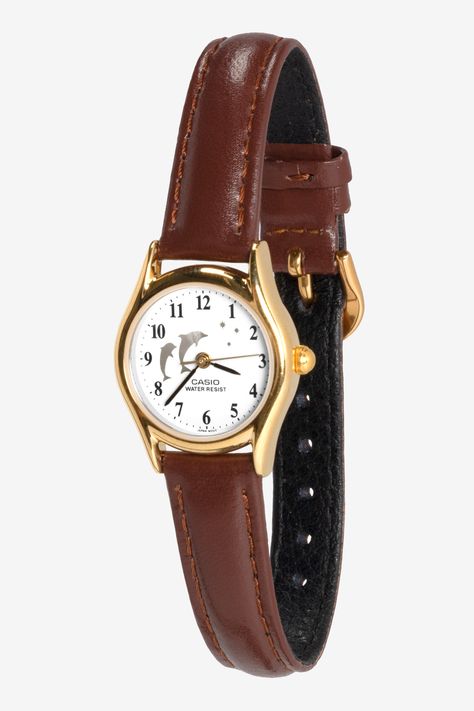 Brown leather watch men