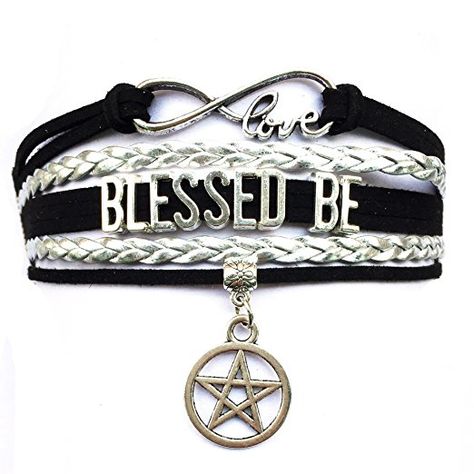 DOLON Blessed Be Bracelet Pentagram Star Charm-Witch Gift Wiccan Jewelry Pentagram Jewelry, Star Bangle, Blessed Be, Witch Gift, Wiccan Jewelry, Infinity Love, Star Chain, Discount Jewelry, Jewelry Images