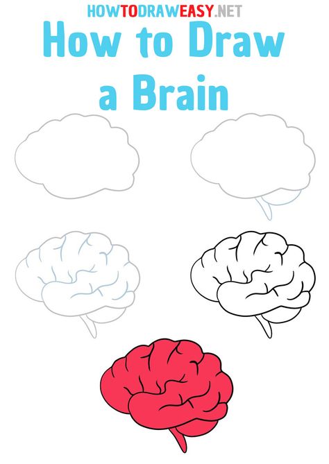 #Brain #Drawing #Sketching #Sketch #DrawingTutorial #People #HowtoDraw #EasyDrawing #StepbyStep #Art #ArtWork Brain Drawing Tutorial, Easy Brain Drawing, Brain Drawing Easy, Cartoon Brain Drawing, Brain Drawing Simple, Draw A Brain, Human Brain Drawing, Brain Doodle, Subbing Ideas