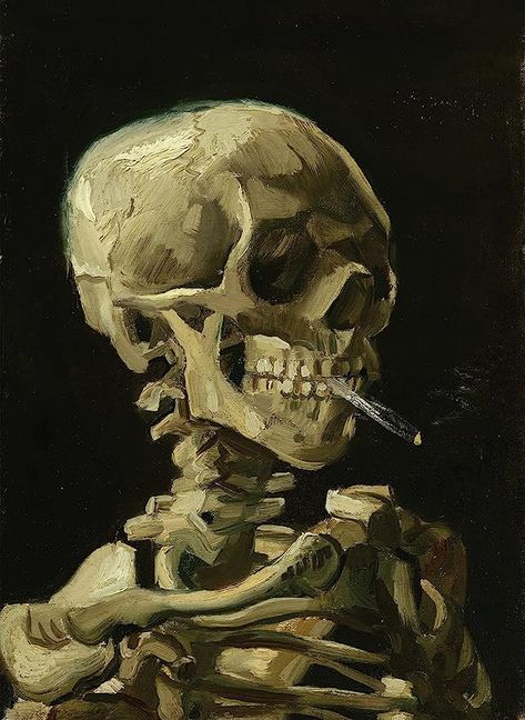 A Skeleton, Gender Envy, Vincent Van Gogh, Dark Academia, Aesthetic Art, Van Gogh, Art Stuff, Painting Ideas, Skeleton