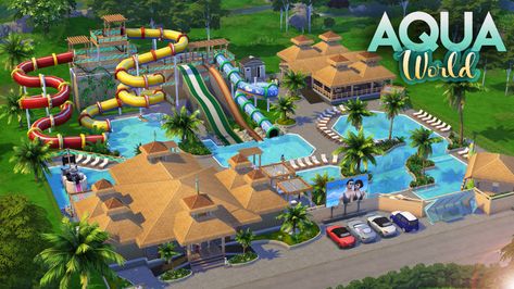 Mr. Olkan (@MrOlkan) / Twitter Sims 4 Water Park, Sims 4 Park Layout, Sims 4 Park, Sims 4 Pool, Pool Restaurant, The Sims 4 Lots, Sims 4 Speed Build, Sweet Home Design, Sims 4 Lots