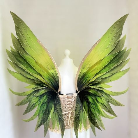 crystalwingsua - Etsy Elf Cosplay Ideas, Renfest Fairy, Forest Elf Cosplay, Dark Fae Costume, Forest Fairy Wings, Fairy Wings Black, Pixie Cup Lichen, Forest Fairy Costume, Plant Doctor