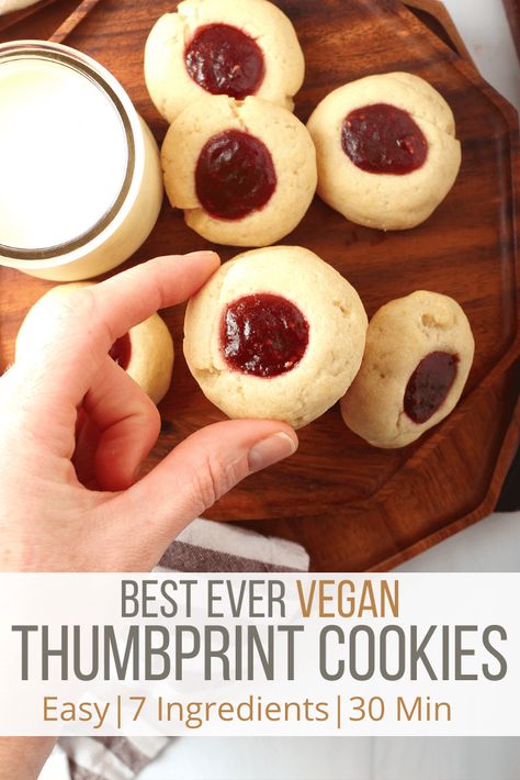 Vegan Raspberry Thumbprint Cookies, Vegan Savory Cookies, Vegan Thumbprint Cookies Recipe, Vegan Drop Cookies, Vegan Jam Cookies, Vegan Pinwheel Cookies, Vegan Cranberry Cookies, Vegan Christmas Cookie Recipes, Vegan Xmas Cookies