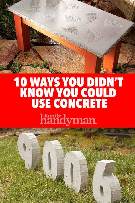 Things To Make Out Of Concrete, Concrete Yard Art Diy, Leftover Concrete Ideas, How To Make A Concrete Mold, Small Concrete Projects, Diy Molds For Concrete, Quick Crete Projects, Diy Concrete Decor Ideas, Concrete Ideas Cement Projects