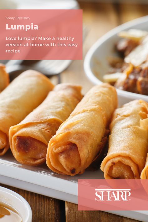 Air-Fryer Lumpia Recipe Spring Roll Food Photography, Rolls In Air Fryer, Vietnamese Egg Rolls, Chinese Spring Rolls, Sodium Foods, Lumpia Recipe, Sweet Chili Dipping Sauce, Airy Fairy, Shrimp Spring Rolls