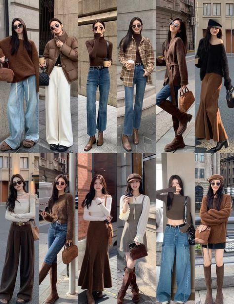 Ootd Autumn Korea, Fall Uni Outfits, Korea Fall Fashion, Autumn Mute Outfit, Korea Fall Outfit, Fall Outfits Asian, Korea Winter Outfit, First Date Outfit Fall, Outfit Catalog