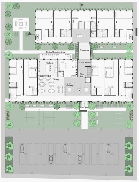 Cambridge Senior Cohousing- FALL 2011 on Behance Generation Humor, Senior Living Apartments, Micro Apartments, Flat Plan, Senior Apartments, Co Housing, Architectural Design Studio, Block Of Flats, Micro Apartment