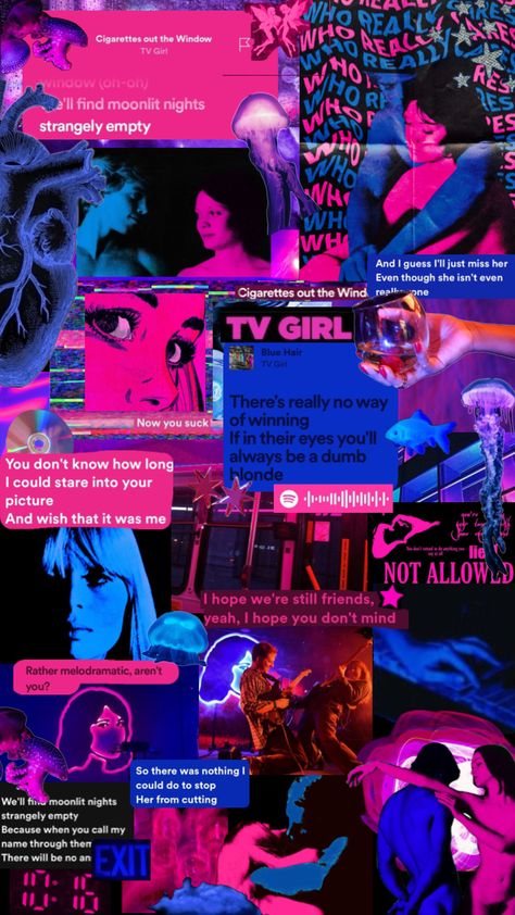 i ♡ tv girl #tvgirl #tvgirlband #tvgirlshuffle #tvgirlaesthetic #tvgirlismyfav #tvgirlcollage #tvgirllyrics #tvgirlwhoreallycares #whoreallycares #whoreallycaresalbum Photo Collage Board, Go Tv, Cool Album Covers, Music Collage, Tv Girl, Girl Background, Vines Funny Videos, Band Wallpapers, Edgy Wallpaper