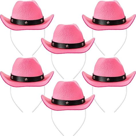 pink western disco party hats! Party Cowboy Hats, Mini Cowboy Hats, Girls Cowboy Hats, Mini Cowboy Hat, Mini Cowboy, First Rodeo Birthday, Pink Cowgirl Boots, Birthday Costume, Pink Cowboy Hat