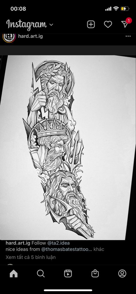 Zues Hades Poseidon Tattoo, Zeus Poseidon Hades Tattoo, Hades And Poseidon, Zeus Hades Poseidon, Underworld Tattoo, Zeus Poseidon Hades, Hades Poseidon, Thighs Tattoo, Zeus Hades