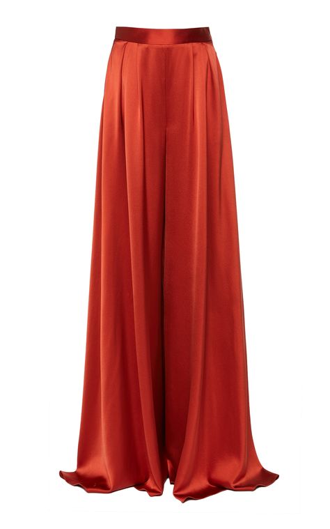 Silk Wide Leg Pants, Hippy Chic, Brandon Maxwell, Satin Pants, Flowy Pants, Silk Pants, Satin Top, Wide Legs, Moda Operandi