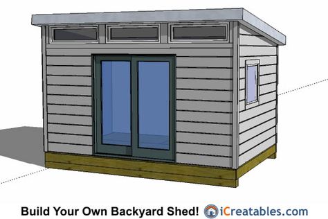 10x14 Modern Studio Office shed plans Office Shed Plans, Modern Shed Plans, 12x12 Shed, 10x14 Shed, Office Shed, Lean To Shed Plans, Build Your Own Shed, Free Shed Plans, Lean To Shed