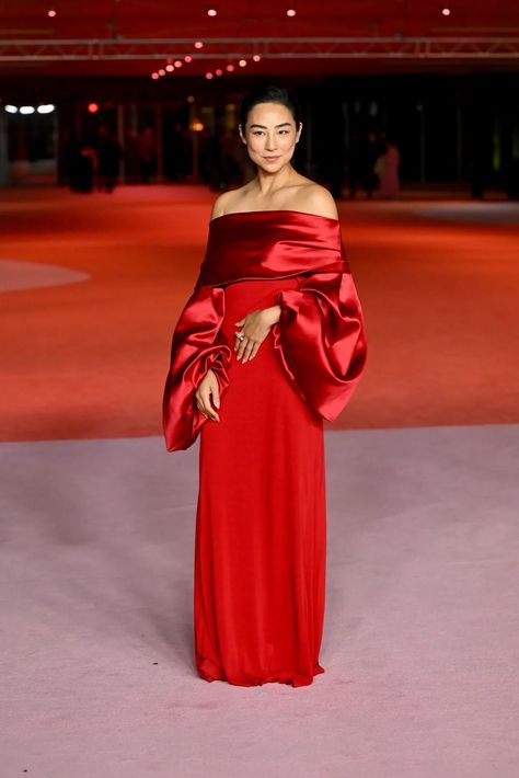 Celebrities at the 2023 Academy Museum Gala: PHOTOS – SheKnows Academy Museum Gala, Greta Lee, Celine Dress, Saint Laurent Dress, Academy Museum, Fendi Dress, Old Hollywood Style, Best Red Carpet Looks, Valentino Dress