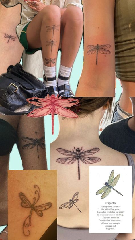 Flower Tattoo Ideas, Funky Tattoos, Cute Little Tattoos, Dragonfly Tattoo, Dainty Tattoos, Subtle Tattoos, Retro Blue, Dream Tattoos, Elegant Tattoos