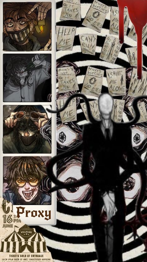 Creepypasta wallpaper #creepypasta #wallapaper #horrorwallpaper #horror #jeffthekiller #slenderman #ticcitoby #creepypastawallpaper #slendermanwallpaper #jeffthekillerwallpaper #creepy #emo Creepypasta Wallpaper, Cuphead X Bendy, Creepypasta Slenderman, Creepypasta Oc, For Widgets, Creepypasta Funny, Ticci Toby, Creepypasta Cute, Laughing Jack