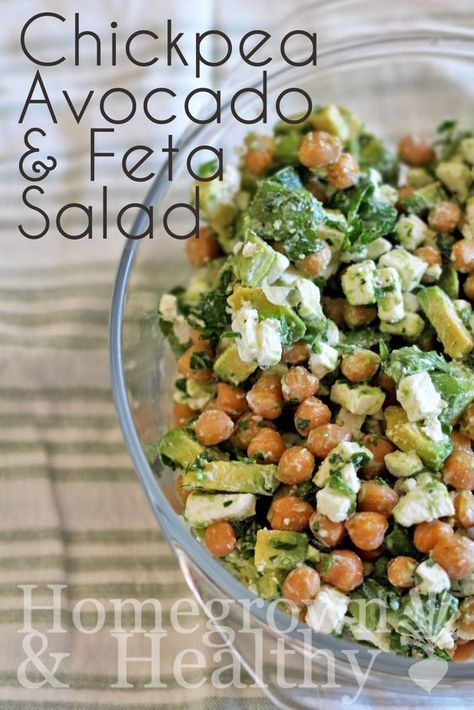 Filling Salad Recipes, Chickpea Avocado, Salad Macaroni, Pasti Fit, Sommer Mad, Chick Pea, Salad Pasta, Feta Salad, God Mat