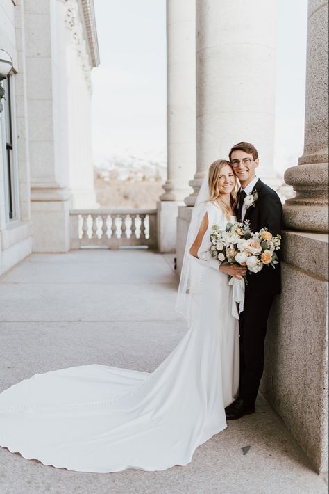 Utah Capitol Wedding, Utah Capitol Bridals, Pritchett Bridal, Elegant Vibes, Street Wedding, Madison Wedding, Bridal Ideas, Bridal Pictures, Bridal Poses