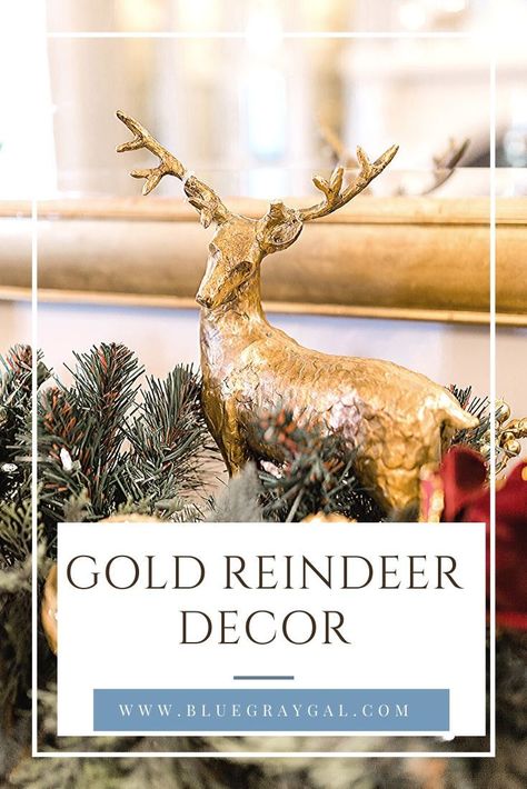 Christmas Decor With Reindeer, Reindeer Table Centerpieces, Decorating With Reindeer For Christmas, Reindeer Mantle Decor, Reindeer Centerpieces Table Decorations, Reindeer Christmas Decor, Reindeer Centerpieces, Reindeer Decorations Christmas, Reindeer Christmas Table Decor